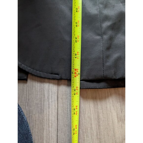 Steve Madden Womens Black Double-Breasted Trench Coat M - Picture 7 of 8